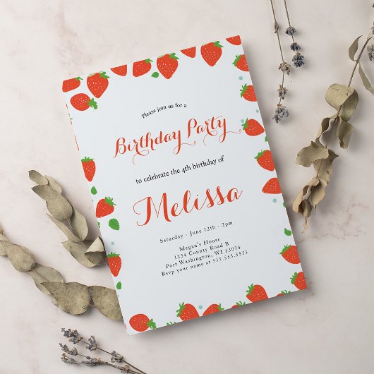 Aardbei Berry Sweet Birthday Kaart