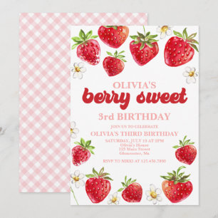 Aardbei Berry Sweet Birthday Kaart
