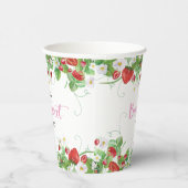 Aardbei Berry Sweet Birthday Papieren Bekers (Rechts)