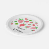 Aardbei Berry Sweet Birthday Papieren Bordje (Gekanteld)