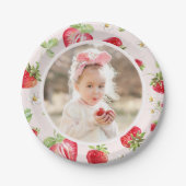 Aardbei Berry Sweet Birthday Papieren Bordje (Voorkant)
