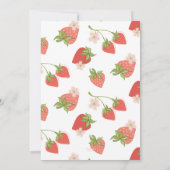 Aardbei Berry Sweet Birthday Partij Elke leeftijd Kaart (Achterkant)