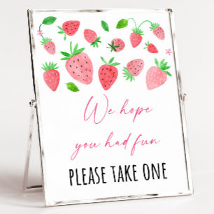 Aardbei Berry Sweet Birthday Party Favor Sign Poster