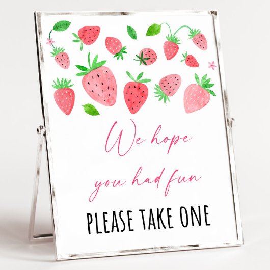 Aardbei Berry Sweet Birthday Party Favor Sign Poster