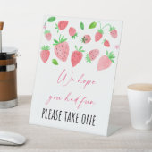 Aardbei Berry Sweet Birthday Party Favor Sign Reclamebord Met Voetstuk (Insitu)