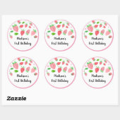 Aardbei Berry Sweet Birthday Ronde Sticker (Vel)