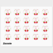 Aardbei Berry Sweet Birthday Ronde Sticker (Vel)