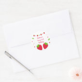 Aardbei Berry Sweet Birthday Ronde Sticker (Envelop)