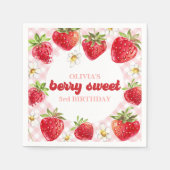 Aardbei Berry Sweet Birthday Servet (Voorkant)