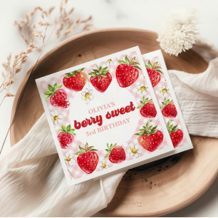 Aardbei Berry Sweet Birthday Servet