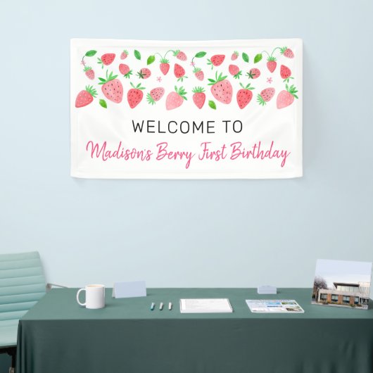 Aardbei Berry Sweet Birthday Spandoek (Beurs)