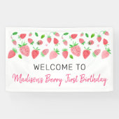 Aardbei Berry Sweet Birthday Spandoek (Horizontaal)