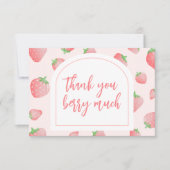 Aardbei Berry Sweet Boho bedankpas Bedankkaart (Voorkant)