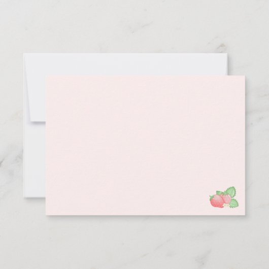 Aardbei Berry Sweet Boho bedankpas Bedankkaart (Achterkant)