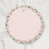 Aardbei Berry Sweet Bow Baby shower Dank u Bedankjes Labels (Achterkant)