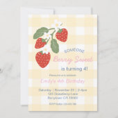 Aardbei Berry Sweet Country Lente Verjaardag Kaart (Voorkant)