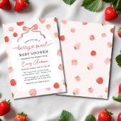 Aardbei Berry Sweet Croquette Bow Baby shower Kaart