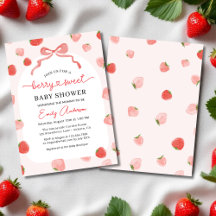 Aardbei Berry Sweet Croquette Bow Baby shower