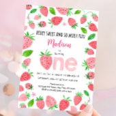 Aardbei Berry Sweet First Birthday Kaart