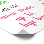 Aardbei Berry Sweet First Birthday Milestone Poster (Hoek)