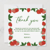 Aardbei Berry Sweet Fruit, vers Dank je wel Kaart (Voorkant)