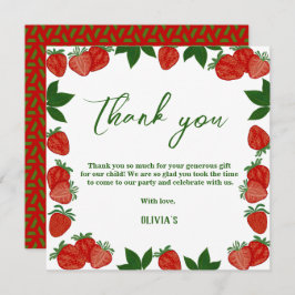 Aardbei Berry Sweet Fruit, vers Dank je wel Kaart