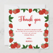 Aardbei Berry Sweet Fruit, vers Dank je wel Kaart (Voorkant)