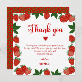 Aardbei Berry Sweet Fruit, vers Dank je wel Kaart
