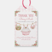 Aardbei Berry Sweet Modern Baby Meisje Douche Cadeaulabel (Voorkant)