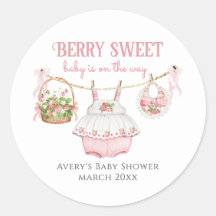 Aardbei Berry Sweet Modern Baby Meisje Douche
