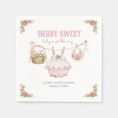 Aardbei Berry Sweet Modern Baby Meisje Douche Servet (Voorkant)