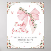 Aardbei Berry Sweet Pink Bow Boeken voor Baby Poster (Voorkant)