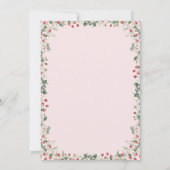 Aardbei Berry Sweet Pink Bow Girl Baby shower Kaart (Achterkant)