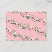 Aardbei Berry Sweet Pink Bow Luier Raffle Informatiekaartje (Achterkant)