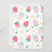 Aardbei Berry Sweet Strawberry Birthday Kaart (Achterkant)