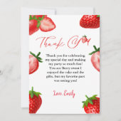 Aardbei Berry Sweet Verjaardag Dank u kaart (Voorkant)