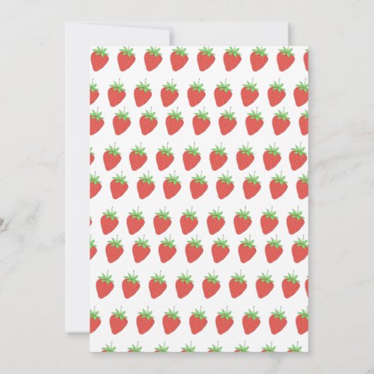 Aardbei Berry Sweet Verjaardag Dank u kaart (Achterkant)