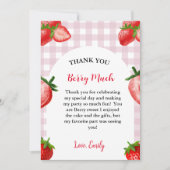 Aardbei Berry Sweet Verjaardag Dank u kaart (Voorkant)