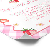 Aardbei Berry Sweet Wavy Time Capsule Verjaardag Poster (Hoek)