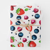 Aardbei Berry Verjaardag Party Berry Sweet Inpakpapier Vel (In situ)