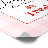 Aardbei Berry Verjaardagen zijn zoet neem een trak Poster (Hoek)