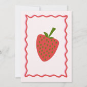 Aardbei Berry Verliefd  Bruiloft Uitnodiging (Achterkant)