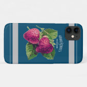 aardbei Berry Voeg Jouw naam Blue Green toe Case-Mate iPhone Case (Achterkant (horizontaal))