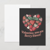 Aardbei Berry Zoete Kinderen Valentijnsdag Bedankkaart (Voorkant / Achterkant)