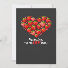 Aardbei Berry Zoete Kinderen Valentijnsdag Feestdagenkaart