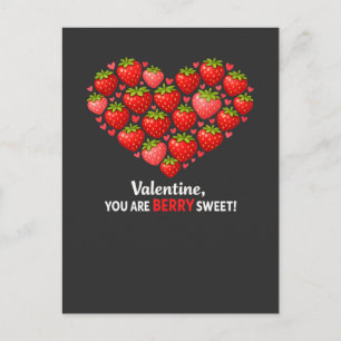 Aardbei Berry Zoete Kinderen Valentijnsdag Feestdagenkaart