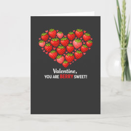 Aardbei Berry Zoete Kinderen Valentijnsdag Kaart