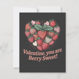 Aardbei Berry Zoete Kinderen Valentijnsdag Notitiekaartje