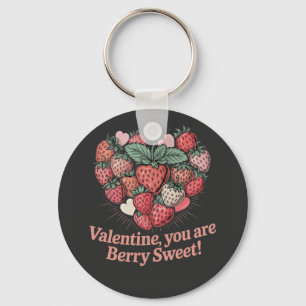 Aardbei Berry Zoete Kinderen Valentijnsdag Sleutelhanger