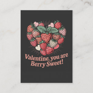 Aardbei Berry Zoete Kinderen Valentijnsdag Visitekaartje